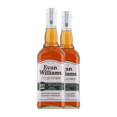 Whisky Bourbon Marie Brizard Evan Williams Bottled in Bond 70 cl (Karton mit 2 Flaschen von 70 cl) von Generisch