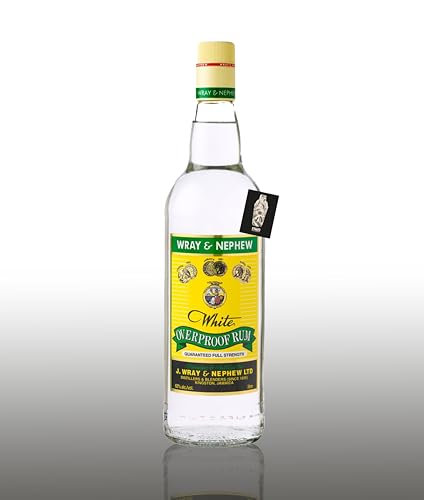 Wray & Nephew White overproof Rum 0,7L (63% vol.) inkl. Mixcompany Postkarte- [Enthält Sulfite] von Generisch