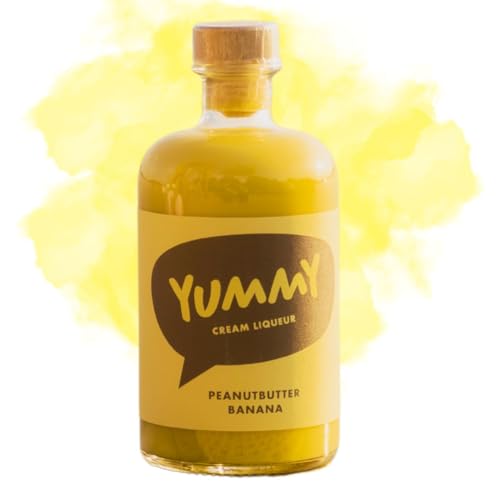 YUMMY Peanutbutter Banana Likör | Erdnuss Banane Sahnelikör 0,5 L | YUMMY® cremiger Partylikör 15,0% VOL | Likör mit Bananen & Erdnussbutter von Generisch