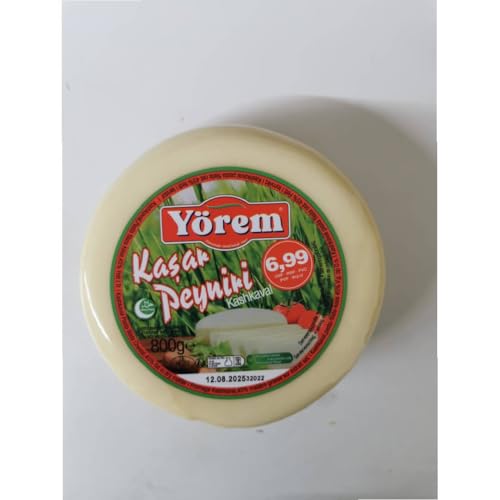 Yörem Kaşar Peyniri 400g – Original türkischer Kaschkaval Käse, 45% Fett, Halal, Perfekt zum Schmelzen von Generisch