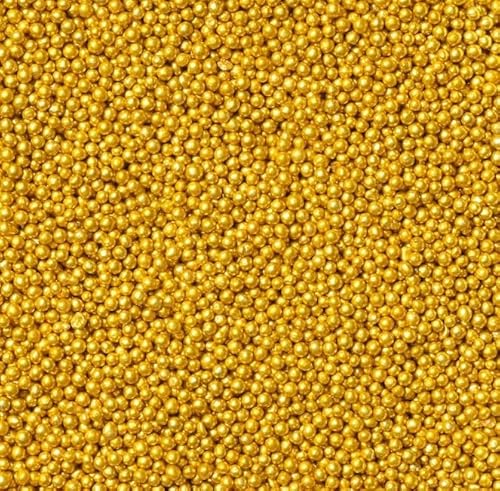 Zuckerperlen Metallic antik gold 3mm, 1000g, Für Eis, Kekse, Kuchen, Cupcakes, Dessertdekoration, antik gold Streusel, mini perlen, essbare Kuchen Dekor SD Pearls von Generisch