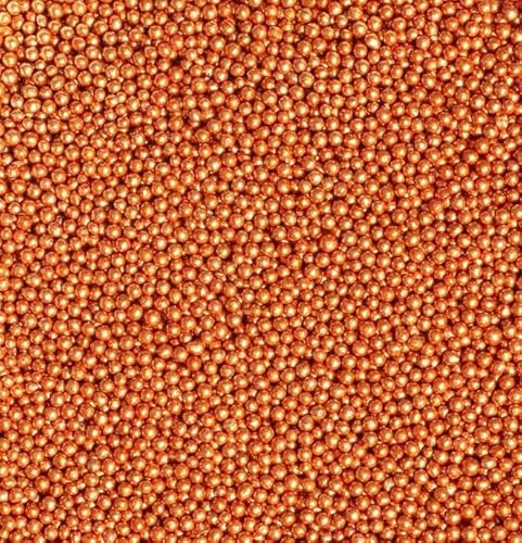 Zuckerperlen Metallic kupfer 3mm, 1000g, Für Eis, Kekse, Kuchen, Cupcakes, Dessertdekoration, kupfer Streusel, mini perlen, essbare Kuchen Dekor SD Pearls von Generisch