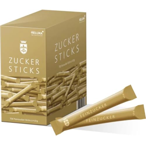 Zuckersticks Goldline Sticks Helllmaa Zucker Sticks FeinZucker 3000 Gramm (750 Sticks à 4gr.) von Generisch