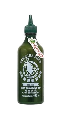 asiafood Sriracha Chillisauce mit Hanfblättern, 0.455 L, grüner Chili, flüssig, Vietnamese Cuisine, ohne künstliche Farbstoffe von Generisch