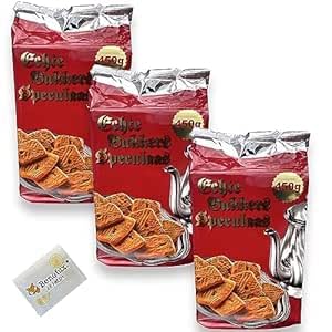 de Ruiter Speculaas Gewürzspekulatius 3x 450g Vorratspack + Benefux. Erfrischungstuch von Generisch