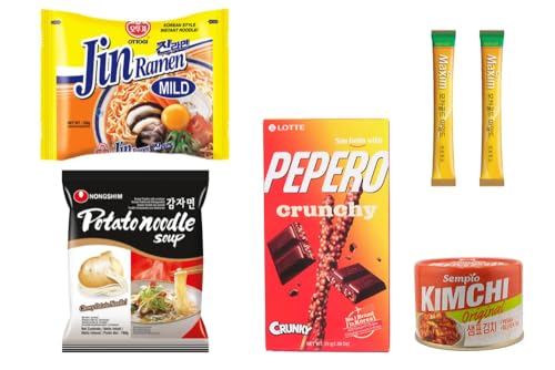 wellbeing Korean Snack & Chill Set (1x Jin Ramen mild & 1x Potato Noodle Soup) von Generisch