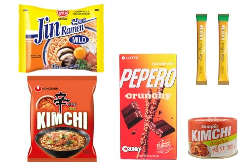 wellbeing Korean Snack & Chill Set (1x Ottogi Jin Ramen mild & 1x Nongshim Shin Ramyun Kimchi) von Generisch