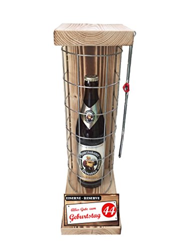 Geburtstag Geschenk Franziskaner Weissbier Geschenk 44 Geburtstag Eiserne Reserve Gitter mit Säge Bier Geschenke für Männer Geburtstag -r- Alles Gute zum 44. Geburtstag von Genial-Anders