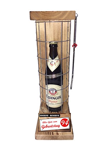 Geburtstag Geschenk Erdinger Weißbier Geschenk 94 Geburtstag Eiserne Reserve Gitter incl. Säge Bier Geschenke für Männer Geburtstag -r-: Alles Gute zum 94. Geburtstag von Genial-Anders