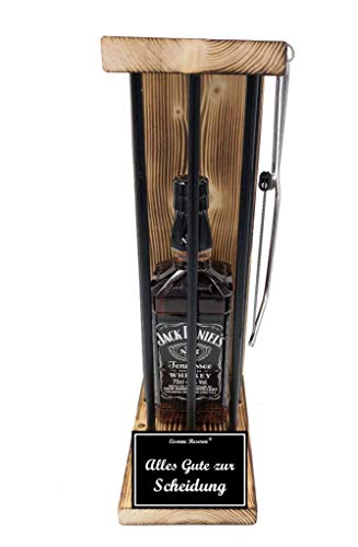 Whiskey J.Daniel Scheidung Geschenke - Scheidungsparty Geschenk Eiserne Reserve Black Edition Text s/w Alles Gute zur Scheidung Whisky (1 x 0.70 l) von Genial-Anders