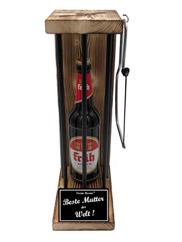 Früh Kölsch Mutter Geschenk Geburtstag Weihnachten - Eiserne Reserve Black Edition Bier Biergeschenk s/w Beste Mutter der Welt Bier (1 x 0.5 l) von Genial-Anders