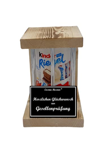 Kinder Riegel - Notfall Reserve Metallstäbe - Herzlichen Glückwunsch zur Gesellenprüfung - Gesellenprüfung Geschenk - süße lustige Geschenke aus Holz Männer Frauen von Genial-Anders