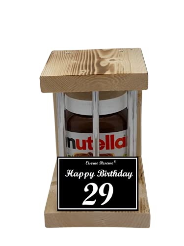 Nutella - Notfall Reserve Metallstäbe - Nutella Glas (1 x 450 g) Happy Birthday 29 - Geschenk zum 29. Geburtstag von Genial-Anders