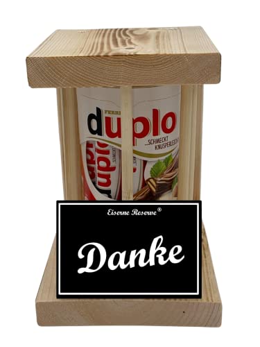 duplo Riegel - Notfall Reserve - Holzstäbe - Danke - Danke Geschenk - Die süße lustige Geschenkidee aus Holz für Männer und Frauen von Genial-Anders