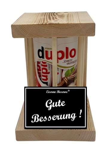 duplo Riegel - Notfall Reserve - Holzstäbe - Gute Besserung - Besserung Geschenk - Die süße lustige Geschenkidee aus Holz für Männer und Frauen von Genial-Anders