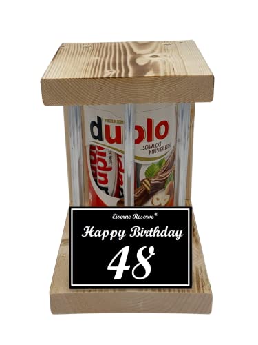 duplo Riegel - Notfall Reserve Metallstäbe - (10 x 18,2 g) Happy Birthday 48 - Geschenk zum 48. Geburtstag von Genial-Anders