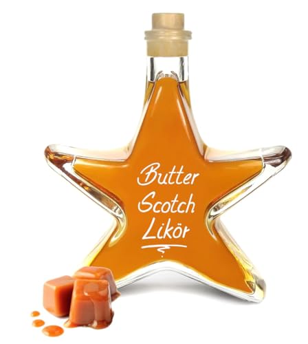 10x Butter Scotch Likör 0,2 L Sternflasche Karamell Bonbon 18% Vol. von Geniess-Bar!