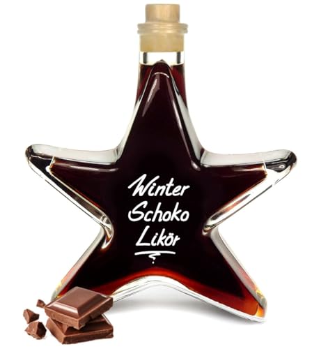 10x Winter Schoko Likör 0,2L Sternflasche Weihnachtsflasche 18% Vol. Stern Flasche 10x 200ml Geschenkflasche von Geniess-Bar!