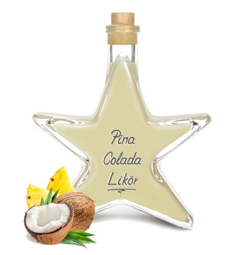 5x Pina Colada Sahne Creme Likör 0,2 L Sternflasche einfach unwiderstehlich 18% Vol. von Geniess-Bar!