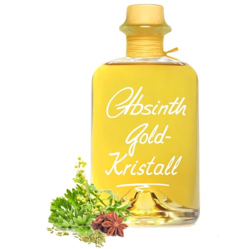 Absinth Gold Kristall 0,7 L ohne Farbstoff mit maximal erlaubtem Thujongehalt 35mg/L 55% Vol von Geniess-Bar!