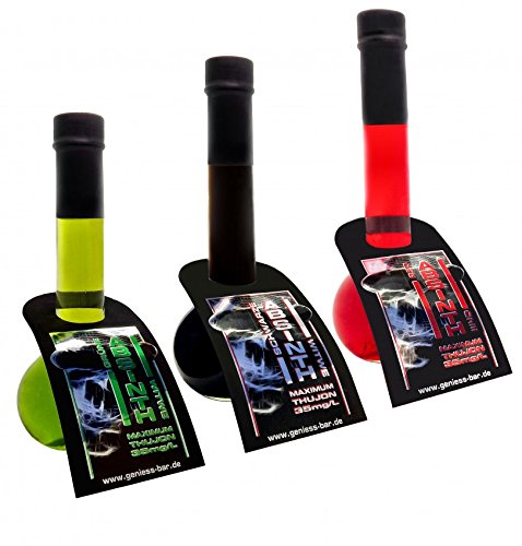 Absinth Party Set Grün Schwarz Rot 3x 0,2L Mit max. erlaubtem Thujon 35mg/L 55% Vol von Geniess-Bar!