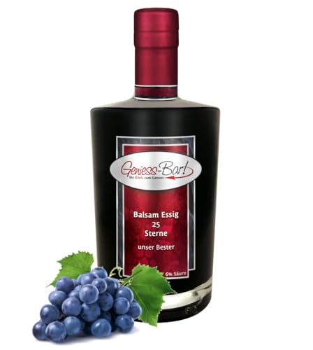 Balsamico Essig Aceto 25 Sterne 0,35L fast sirupartig konzentriert und sehr mild 6% Säure von Geniess-Bar!