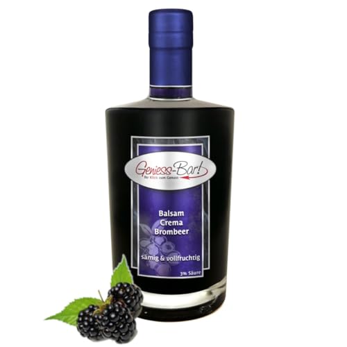 Geniess-Bar! Balsamico Creme Brombeer (0,5 Liter) - Premium Crema di Aceto Balsamico di Modena IGP mit 3% Säure von Geniess-Bar!