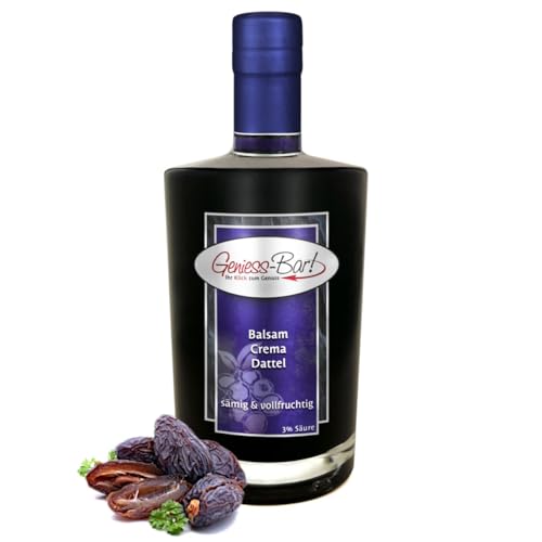 Geniess-Bar! Balsamico Creme Dattel (0,7 Liter) - Premium Crema di Aceto Balsamico di Modena IGP mit 3% Säure von Geniess-Bar!