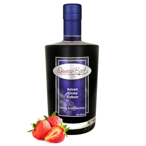 Geniess-Bar! Balsamico Creme Erdbeer (0,35 Liter) - Premium Crema di Aceto Balsamico di Modena IGP mit 3% Säure von Geniess-Bar!