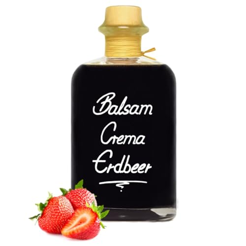 Balsamico Creme Erdbeere 0,5L 3% Säure mit original Crema di Aceto Balsamico di Modena IGP von Geniess-Bar!