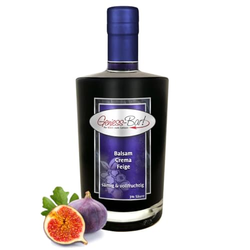 Geniess-Bar! Balsamico Creme Feige (0,5 Liter) - Premium Crema di Aceto Balsamico di Modena IGP mit 3% Säure von Geniess-Bar!