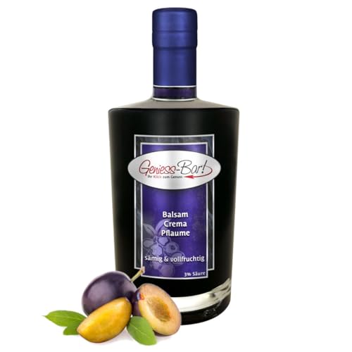 Geniess-Bar! Balsamico Creme Pflaume (0,35 Liter) - Premium Crema di Aceto Balsamico di Modena IGP mit 3% Säure von Geniess-Bar!