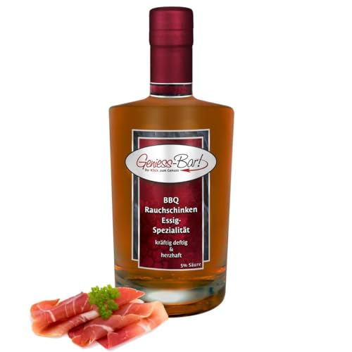 Barbecue BBQ Rauch Schinken Balsam Essig - Spezialität 0,5L kräftig deftig & herzhaft 5% Säure von Geniess-Bar!