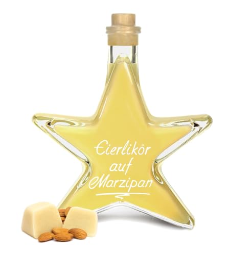 Eierlikör auf Marzipan 0,2 L Sternflasche - Sehr sämig & süffig 20% Vol. von Geniess-Bar!