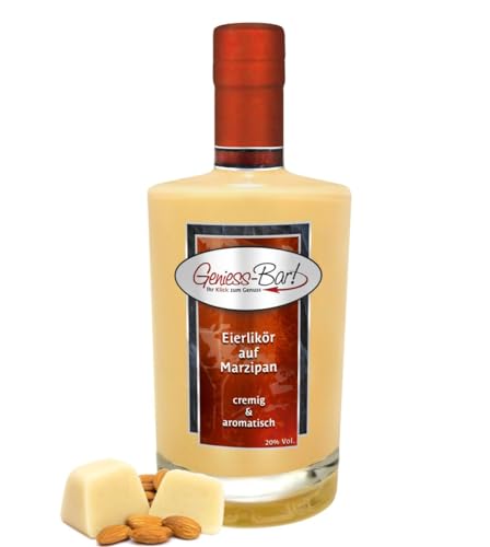 Eierlikör auf Marzipan 0,7L - Sehr sämig & süffig 20% Vol. von Geniess-Bar!