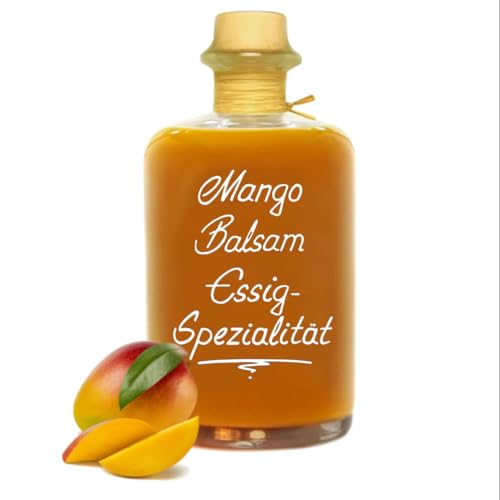 Exotischer Mango Balsam Essig - Spezialität 0,5L mit 40% Fruchtmark vollfruchtig & sehr mild 5% Säure von Geniess-Bar!