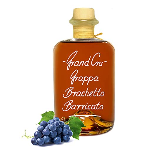 Grand Cru Grappa Brachetto Barricato Riserva 0,5 L 18 Mon. Barrique gereift 42% Vol von Geniess-Bar!