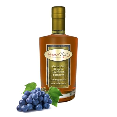 Grand Cru Grappa Brachetto Barricato Riserva 0,7 L 18 Mon. Barrique gereift 42% Vol von Geniess-Bar!