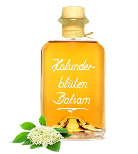 Holunderblüten Balsam Essig - Spezialität 0,5L mit herrlicher Holundernote 5% Säure vegan Holunder Blüten von Geniess-Bar!