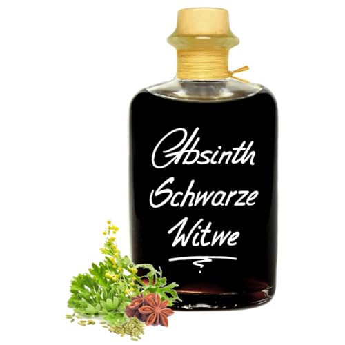 Schwarzer Absinth 0,5L Schwarze Witwe maximaler Thujongehalt 35mg/L 55% Vol. von Geniess-Bar!