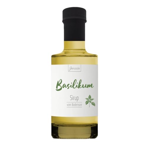 BIO Basilikum Sirup 200 ml - Genüssle Basilikum Sirup vom Bodensee von Genüssle