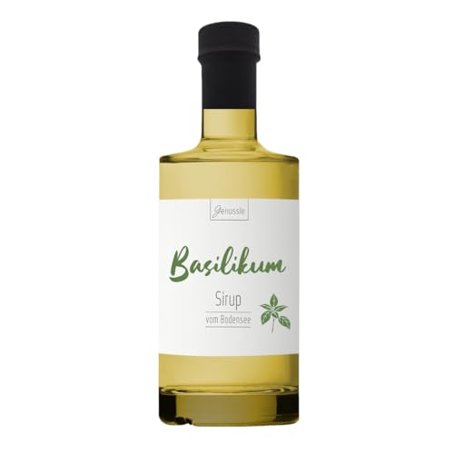 BIO Basilikum Sirup 350 ml - Genüssle Basilikum Sirup vom Bodensee von Genüssle