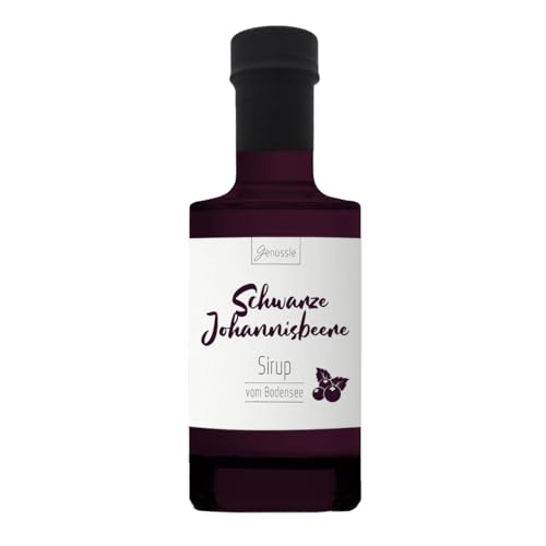 BIO Cassis-Sirup - Genüssle Schwarze Johannisbeere Sirup 200ml vom Bodensee Genüssle von Genüssle