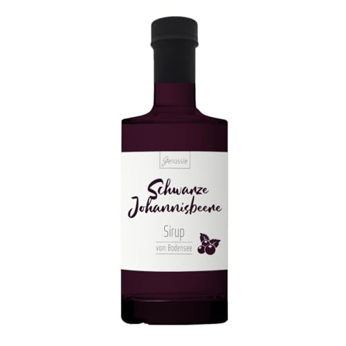 BIO Cassis-Sirup - Genüssle Schwarze Johannisbeere Sirup 350ml vom Bodensee Genüssle von Genüssle