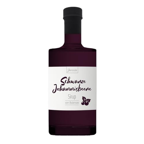 BIO Cassis-Sirup - Genüssle Schwarze Johannisbeere Sirup 700ml vom Bodensee Genüssle von Genüssle