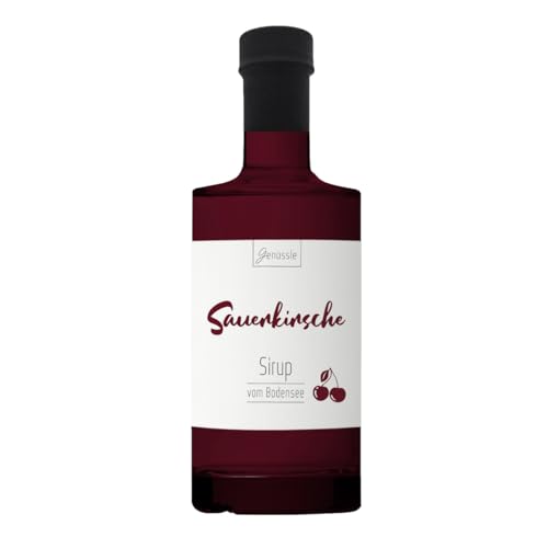 BIO Kirsch-Sirup - 350ml Genüssle Sauerkirschen Sirup vom Bodensee von Genüssle