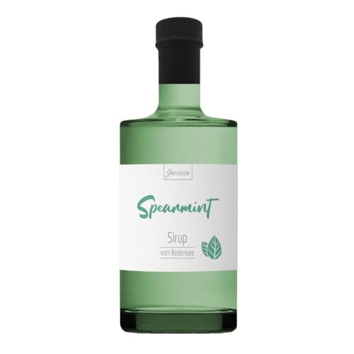 BIO Spearmint-Sirup 700 ml - Genüssle Spearmint Sirup vom Bodensee von Genüssle