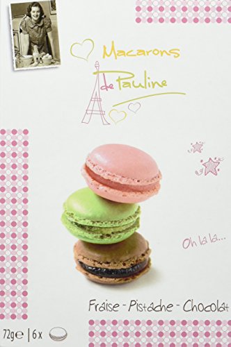 Macarons de Pauline Fraise - Pistache - Chocolat 6 Stk, 5er Pack (5 x 72 g) von Genuport Trade GmbH