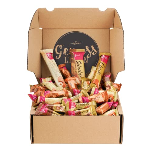 Genusslebenbox mit 500g Viba® im Mix verschiedenster Nougat der Extraklasse für Büro, Familie oder Outdoor. Die Vorratsbox für jeden Liebhaber feinster Pralinen. von Genussleben