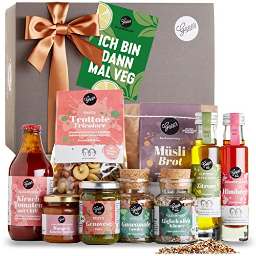 Gepp’s Feinkost Vegan Must-Have Set I Köstliche Variationen an veganen Delikatessen wie Pasta, Bio Pesto, Gewürzmischungen, Olivenöl, Aperitif-Essig & Fruchtaufstrich I 100% Natürliche Zutaten von Gepp's